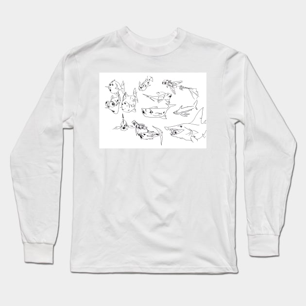 Fishes Long Sleeve T-Shirt by Emmademoizelllle